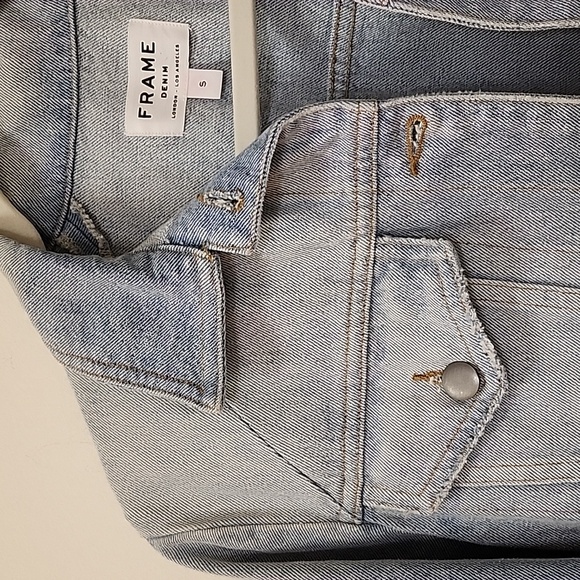 NWT FRAME Le Panel Oversized Denim Jacket Size small - Picture 10 of 16
